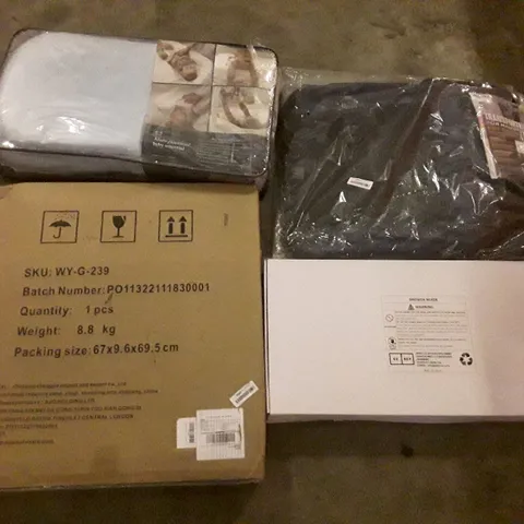 PALLET OF ASSORTED PRODUCTS INCLUDING SHOWER MIXER, FOLDING TABLE, PET CARRIER, MULTIFUNCTIONAL BABY LOUNGER 