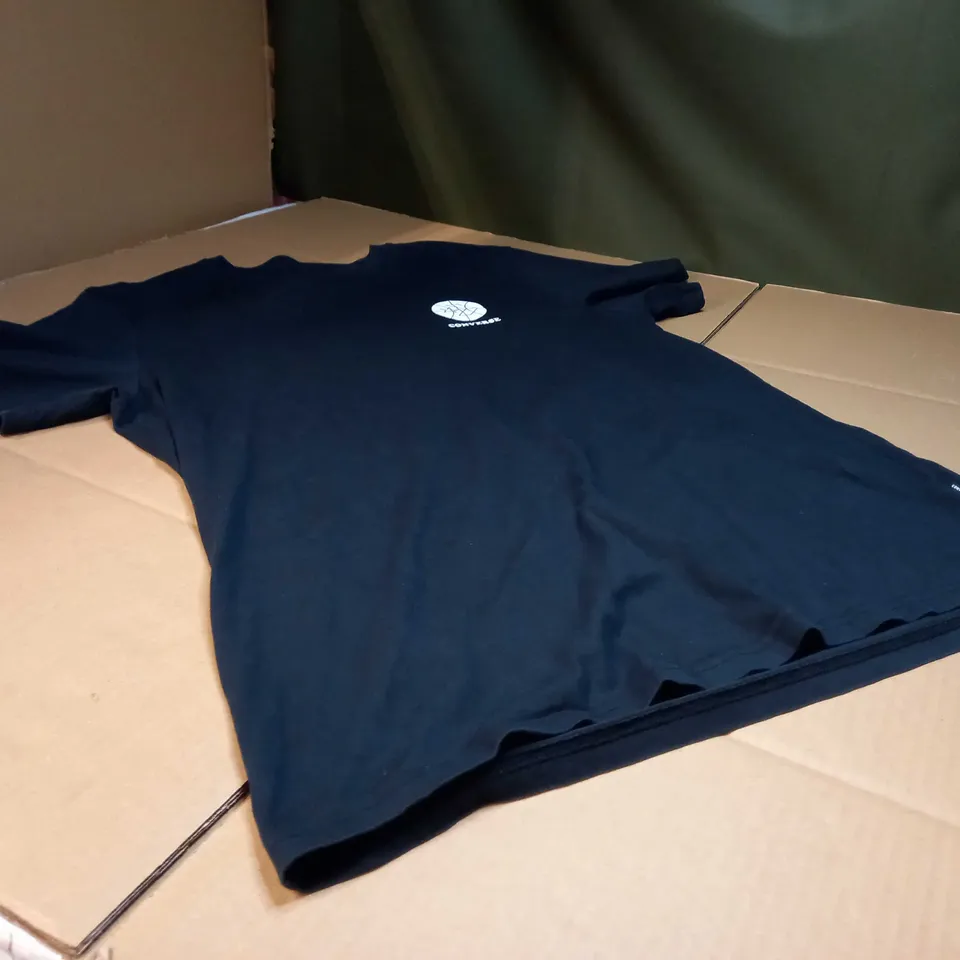 CONVERSE BLACK/LOGO CREW NECK TEE - LARGE