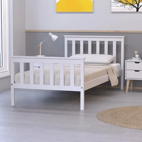 BOXED AIVELY BED FRAME - WHITE // SIZE: SINGLE (1 BOX)