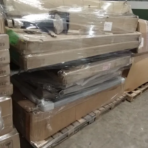 PALLET TO CONTAIN A LARGE ASSORTMENT OF INCOMPLETE DESIGNER BED PARTS AND PIECES
