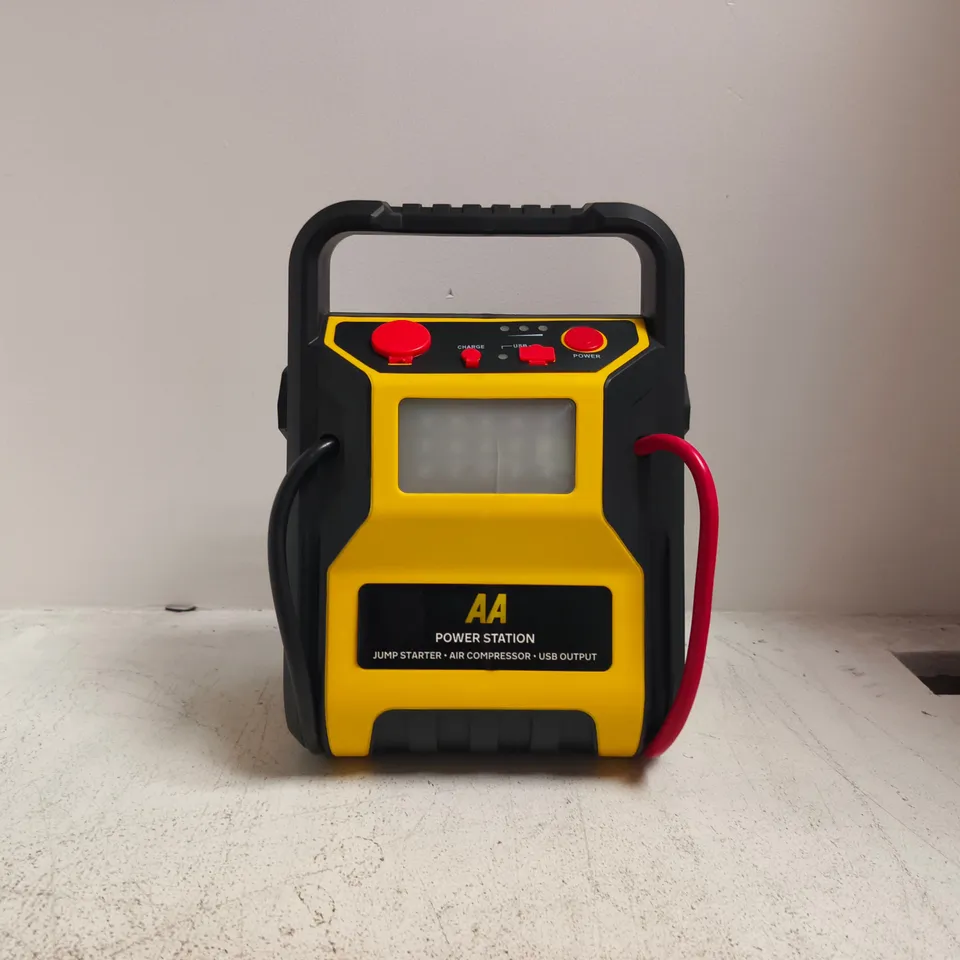 BOXED AA POWER STATION – PORTABLE JUMP STARTER & AIR COMPRESSOR
