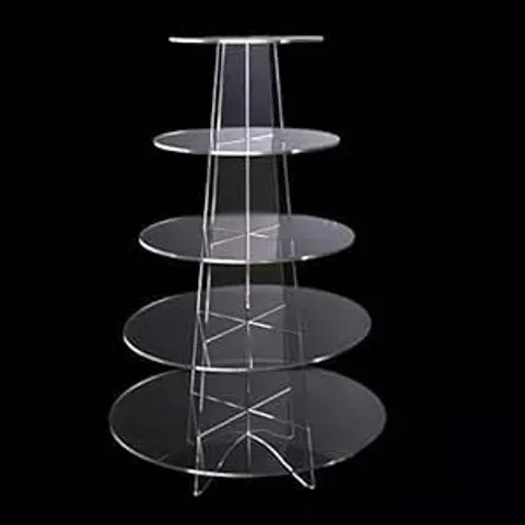 BOXED DISPLAY4TOP 5 TIER CLEAR CUPCAKE STAND