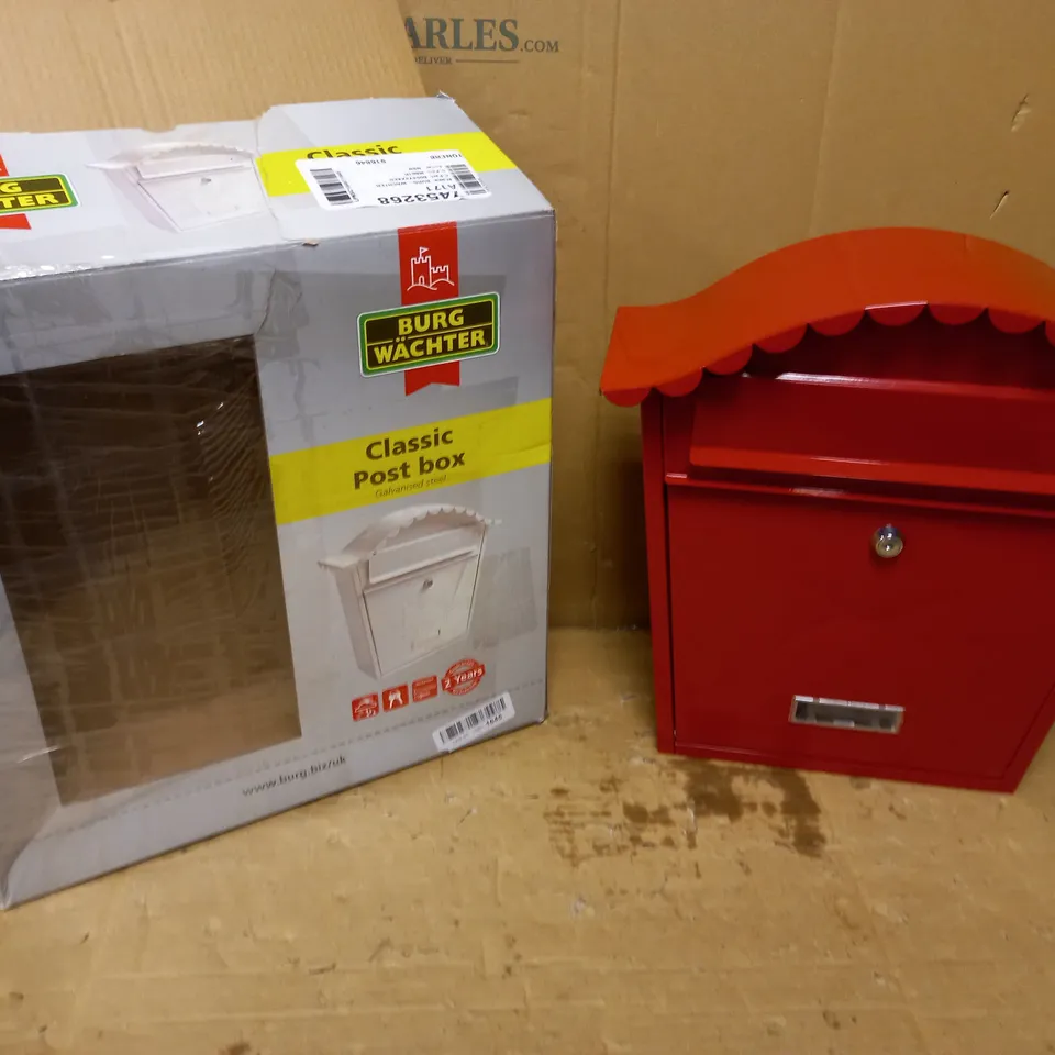 BURG-WACHTER MB01R CLASSIC WALL MOUNTED GALVANISED STEEL LOCKABLE WEATHERPROOF POST BOX