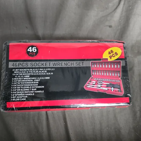 46-Piece Socket Wrench Set – Red/Black Box