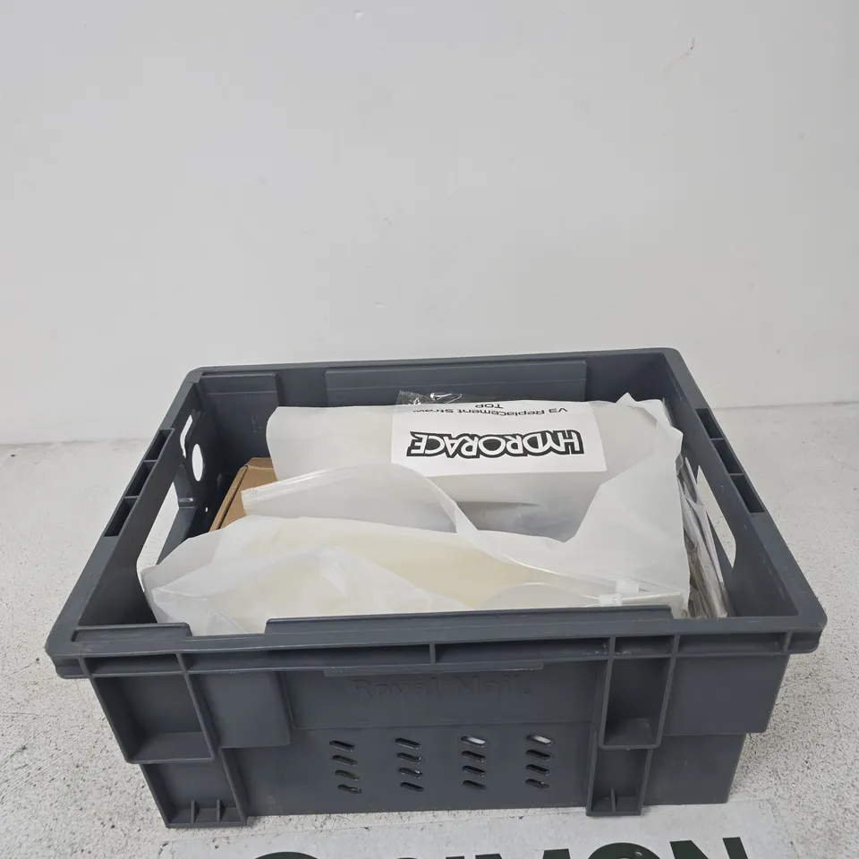 APPROXIMATELY 25 ASSORTED ITEM INCLUDING HYDRORACE V3 REPLACEMENT STRAW TOP AND BOTTOM AND A GRAIN NOTEBOOK