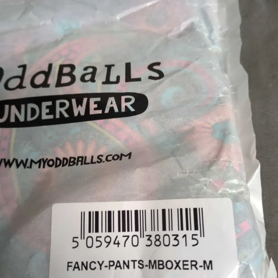 2 PAIRS OF ODDBALLS FANCY PANTS BOXER SHORTS – MEDIUM