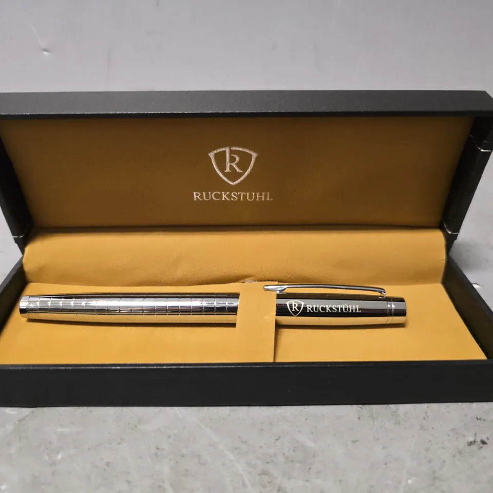 RUCKSTUHL STAINLESS STEEL LUXURY PEN IN GIFT BOX