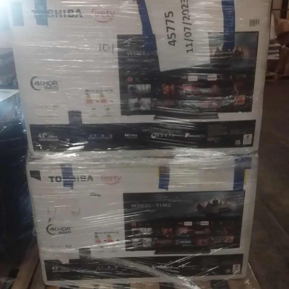 PALLET OF APPROX X9 ASSORTED UNTESTED TVS 