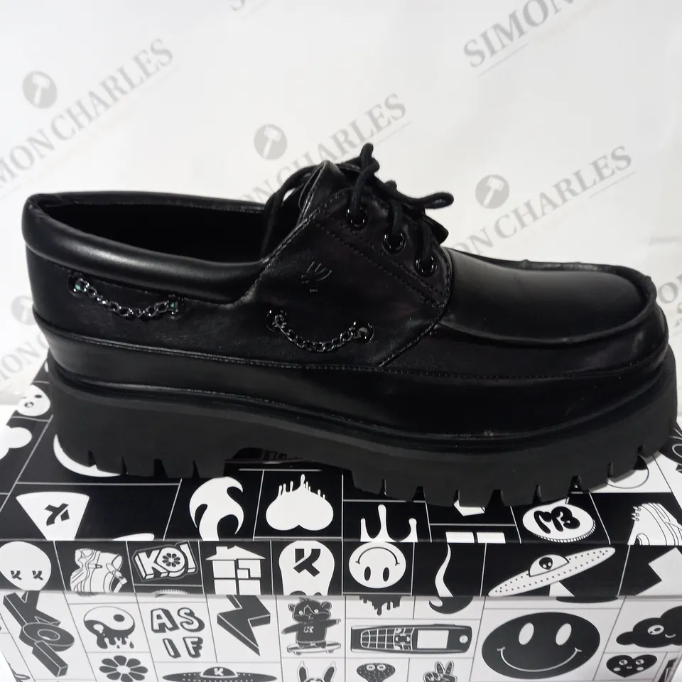 BRAND NEW BOXED PAIR OF KOI VEGAN THE OMEN TRIBAL MEN'S SPIKED LOAFERS SIZE 11