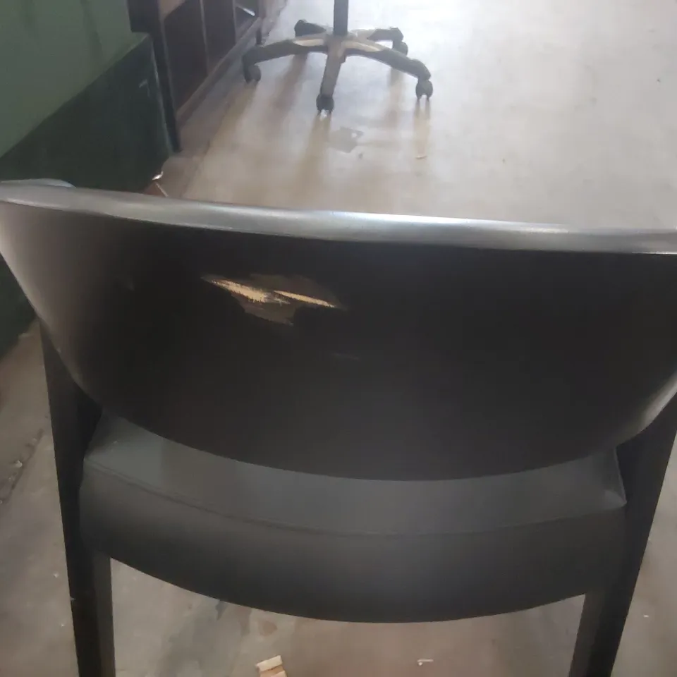 SET OF 2 DANETTI ENZO BLACK LEATHER DINING CHAIRS