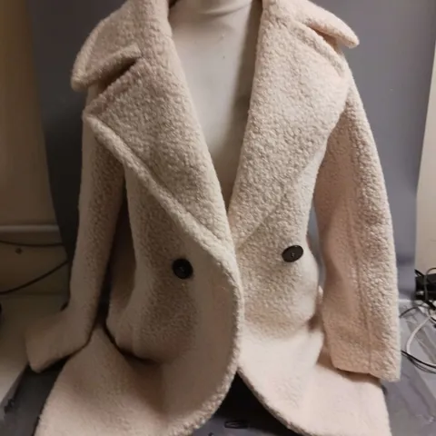 NWLT DOUBLE BREASTED COAT CHAMPAGNE EXTRA SMALL