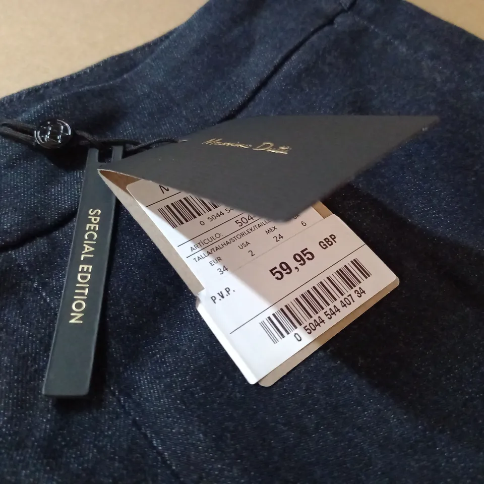 MASSIMO DUTTI DARK NAVY TROUSERS - UK 6