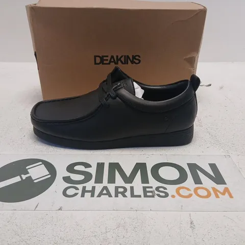 DEAKINS HUDSON LEATHER SHOES – BLACK, UK 10 (DK30072-HUDSON)