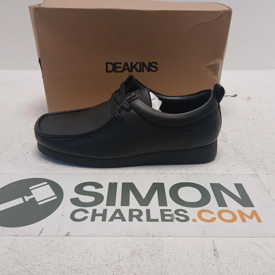 DEAKINS HUDSON LEATHER SHOES – BLACK, UK 10 (DK30072-HUDSON)