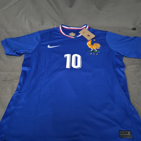 FRANCE FOOTBALL HOME SHIRT - MBAPPÉ PRINT - SIZE M 
