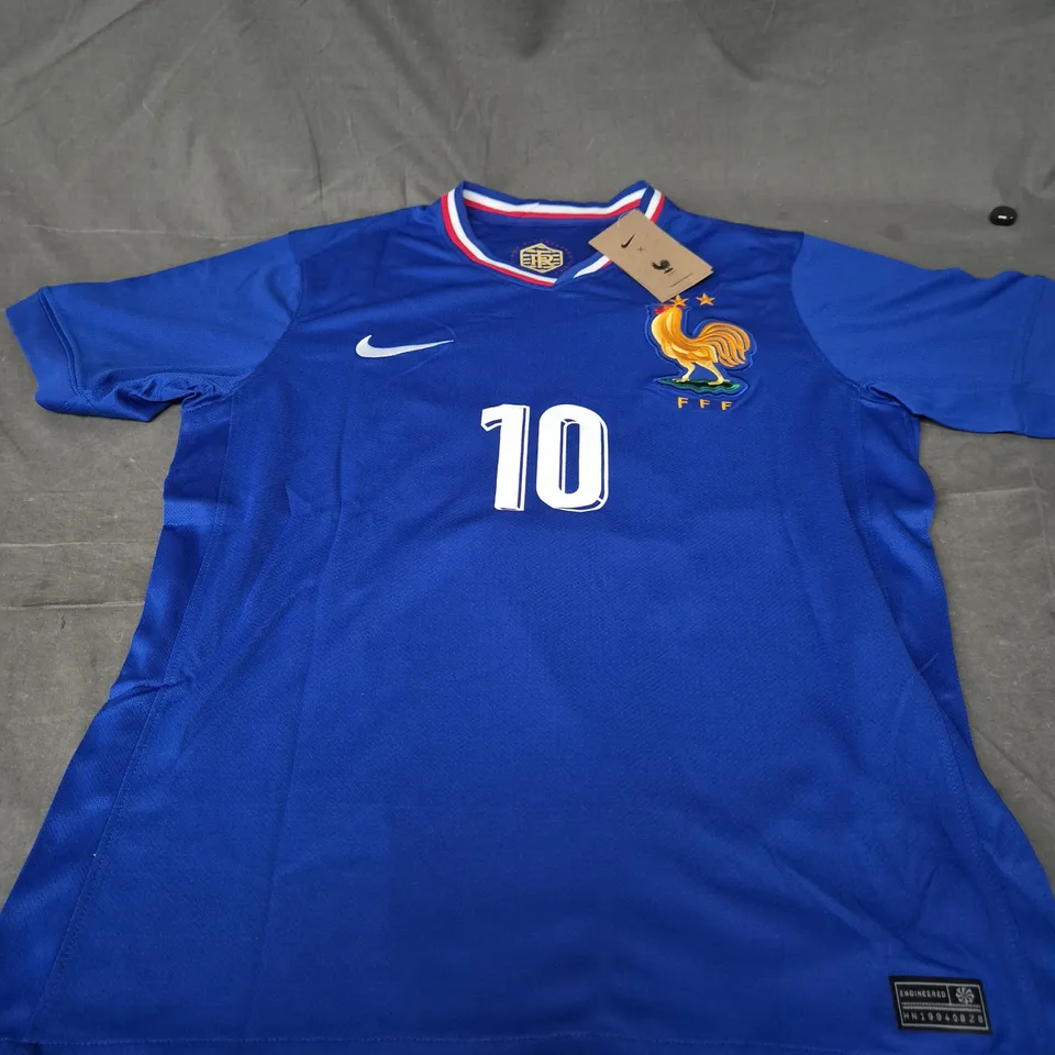 FRANCE FOOTBALL HOME SHIRT - MBAPPÉ PRINT - SIZE M 