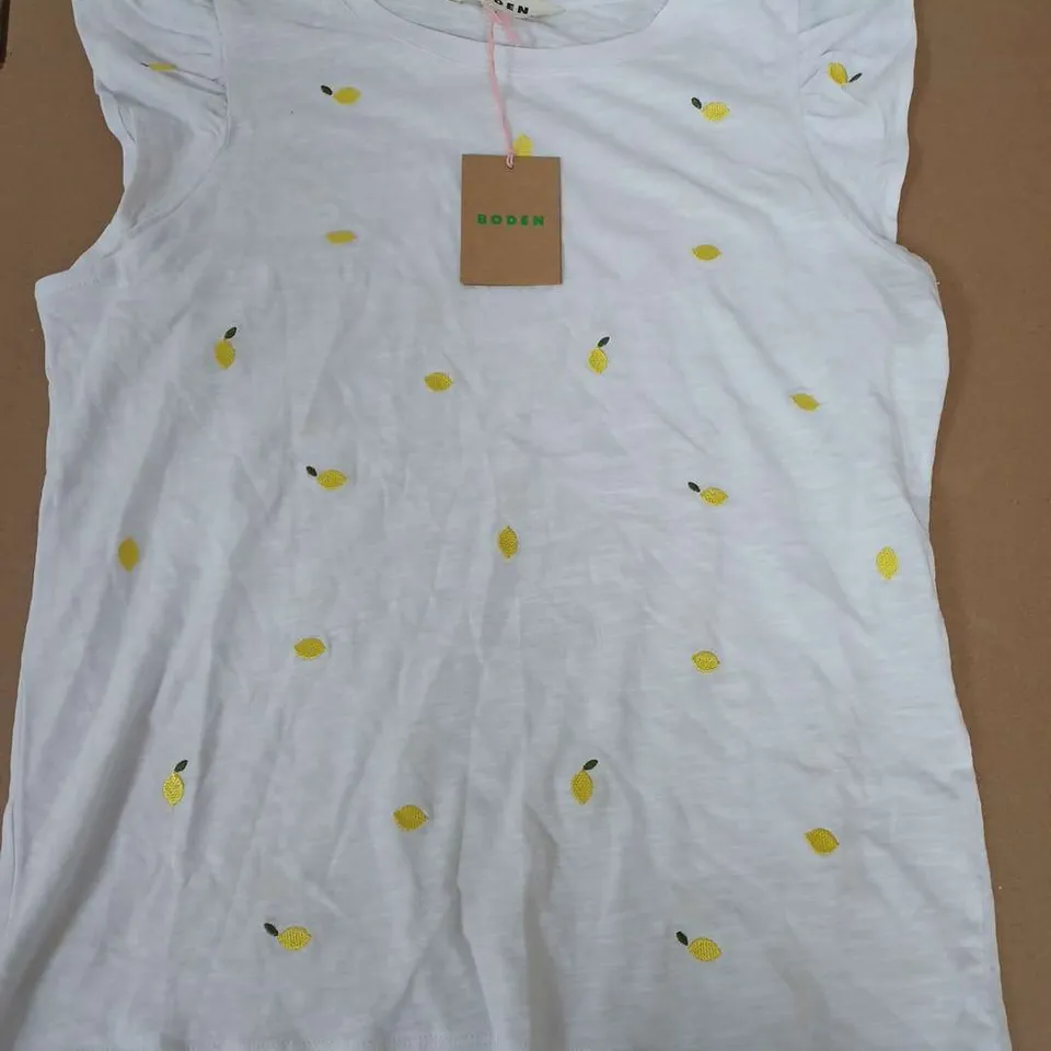 BODEN LEMON TOP IN WHITE - SMALL