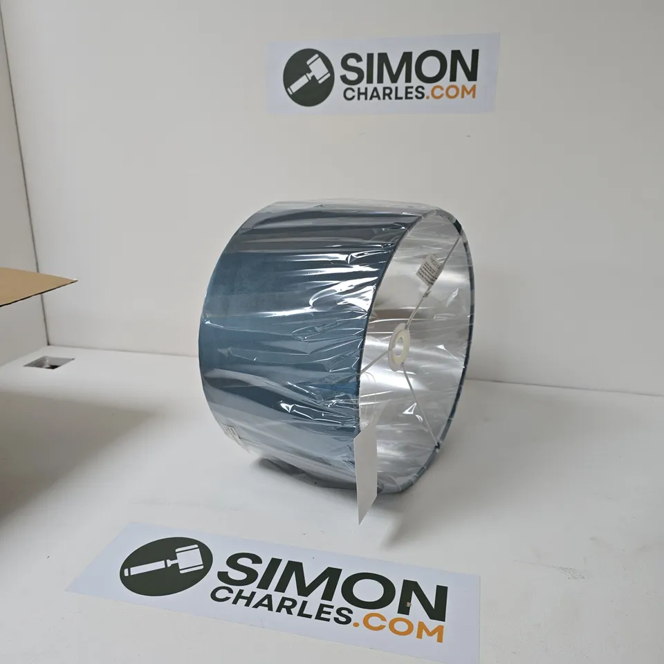 BOXED DRUM PENDANT LIGHT SHADE - MARINE BLUE - 38CM