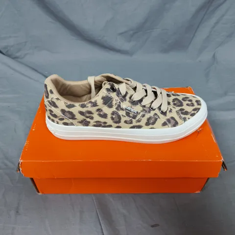 LEOPARD PRINT CANVAS SNEAKERS – WOMEN'S UK SIZE 5