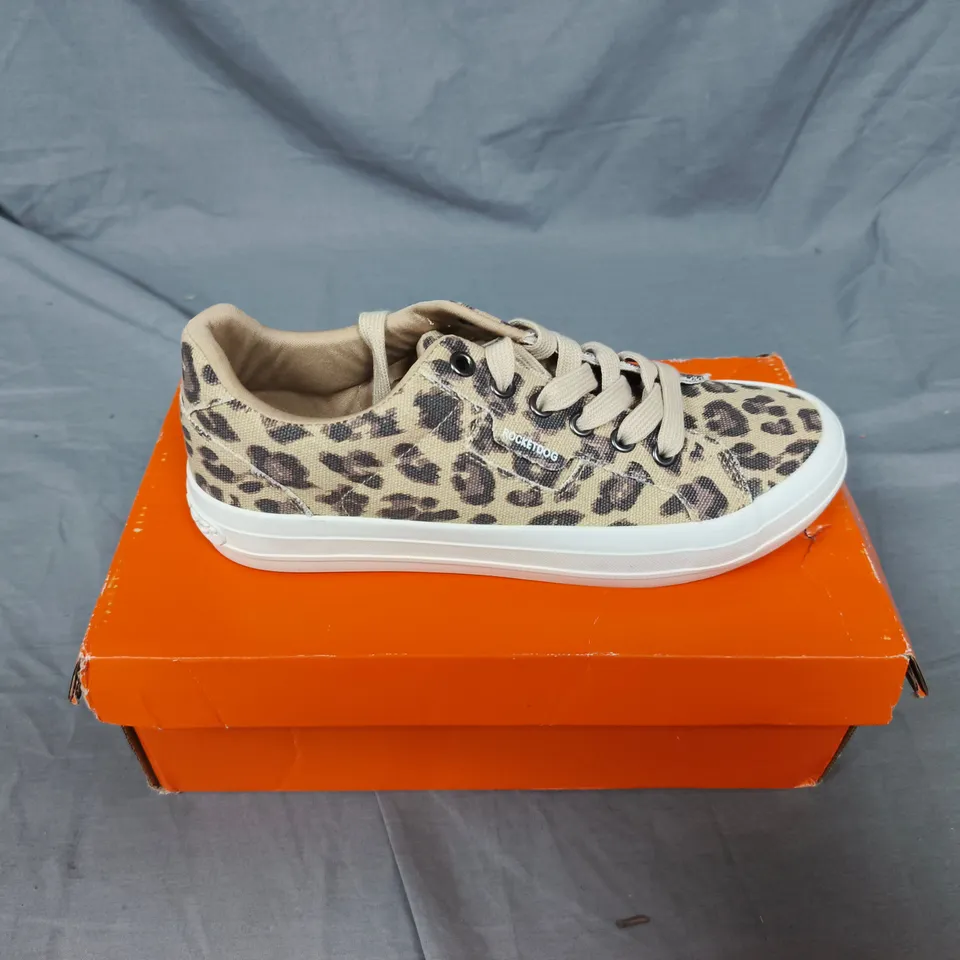 LEOPARD PRINT CANVAS SNEAKERS – WOMEN'S UK SIZE 5