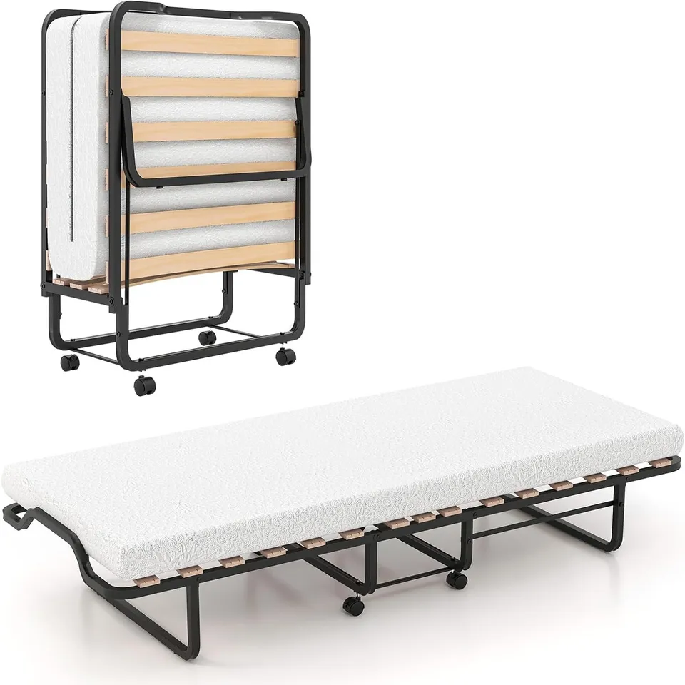 BOXED RELAX4LIFE FOLDING BED WITH 10cm DEEP MATTRESS 