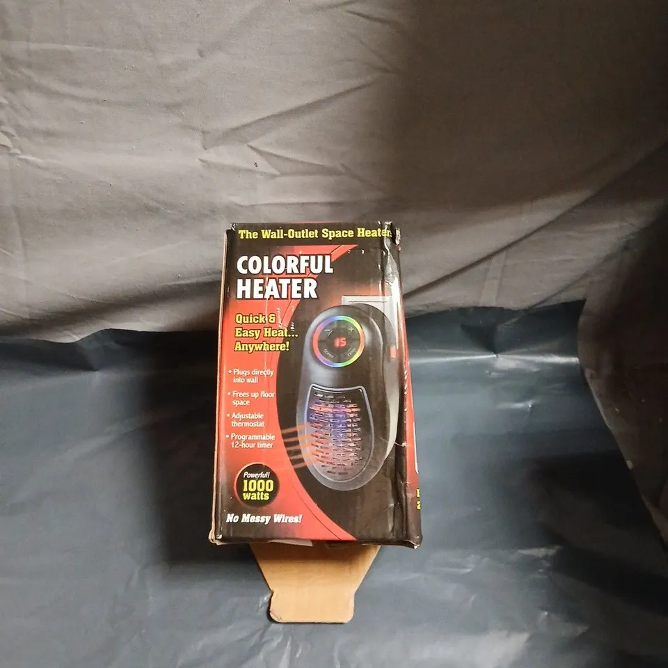 COLORFUL HEATER - WALL OUTLET SPACE HEATER (1000W) 