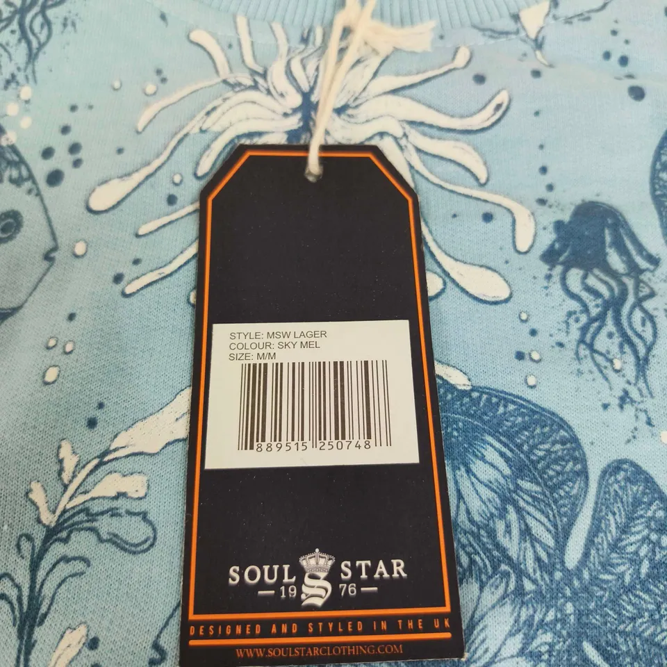 SOUL STAR BLUE SWEATSHIRT MEDIUM TAGGED