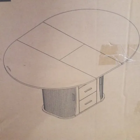BOXED EXTENDABLE DINING TABLE (2 BOXES)