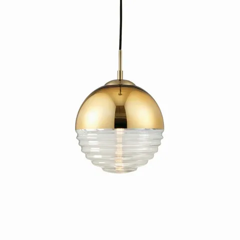 BOXED MILO LIGHTING PALOMA 1-LIGHT GLOBE PENDANT, GOLD