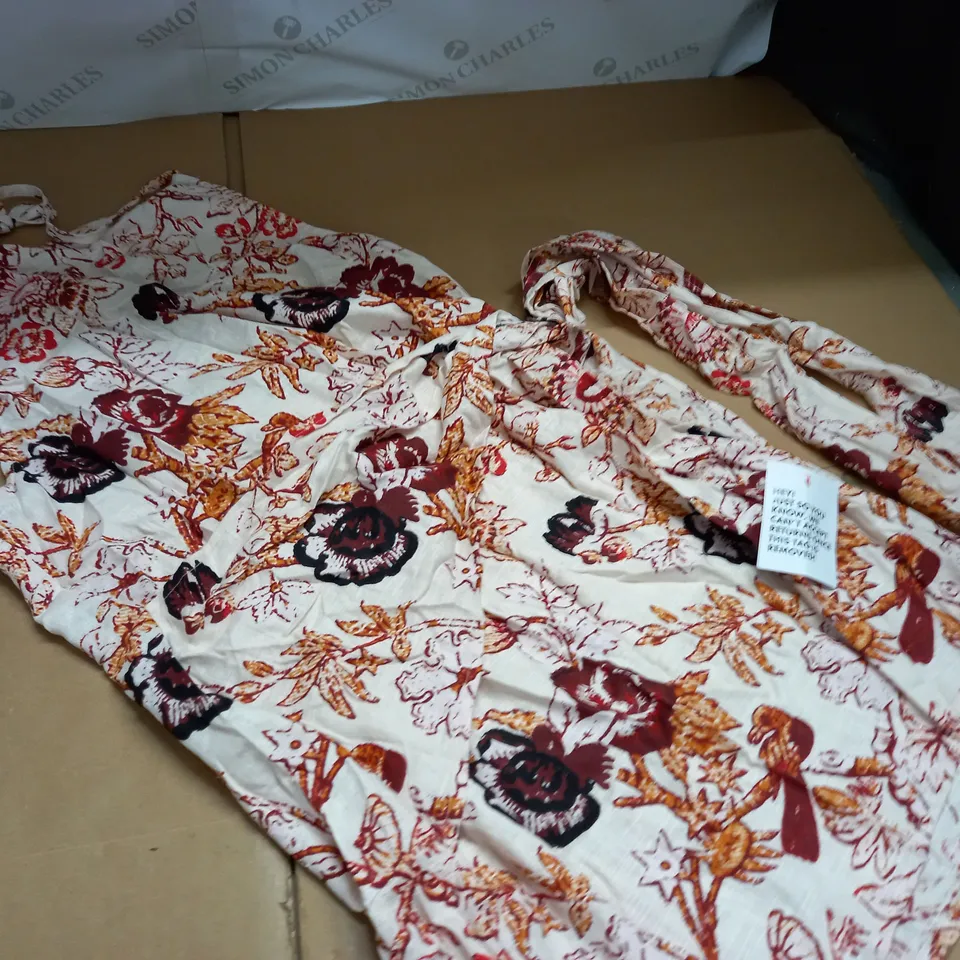 ASOS DESIGN LINEN HALTER MINI SUNDRESS - UK 16