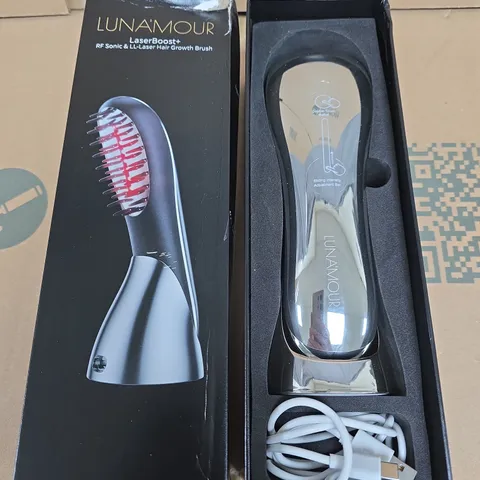 LUNAMOUR LASERBOOST+ RF SONIC & LL-LASER HAIR GROWTH BRUSH – BOXED