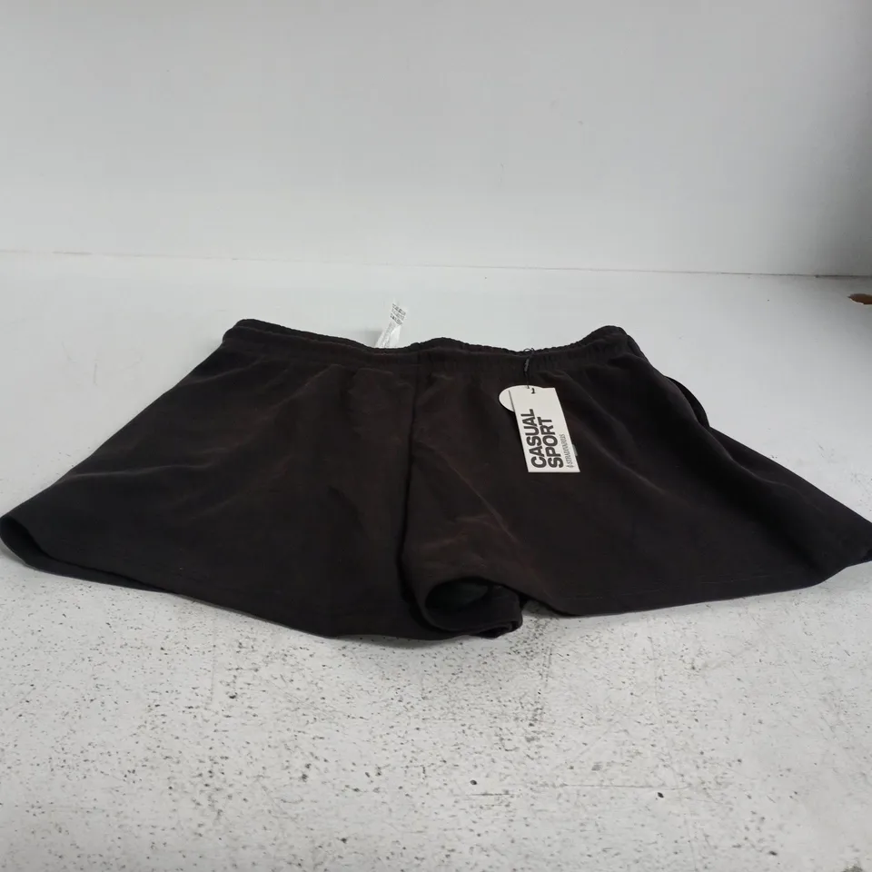 STRADIVARIUS CASUAL SPORT SHORTS, BLACK – UK L