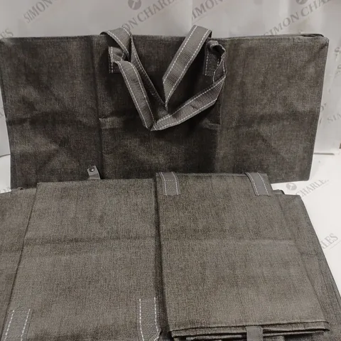 LOT OF 8 GREY STORAGE BAGS