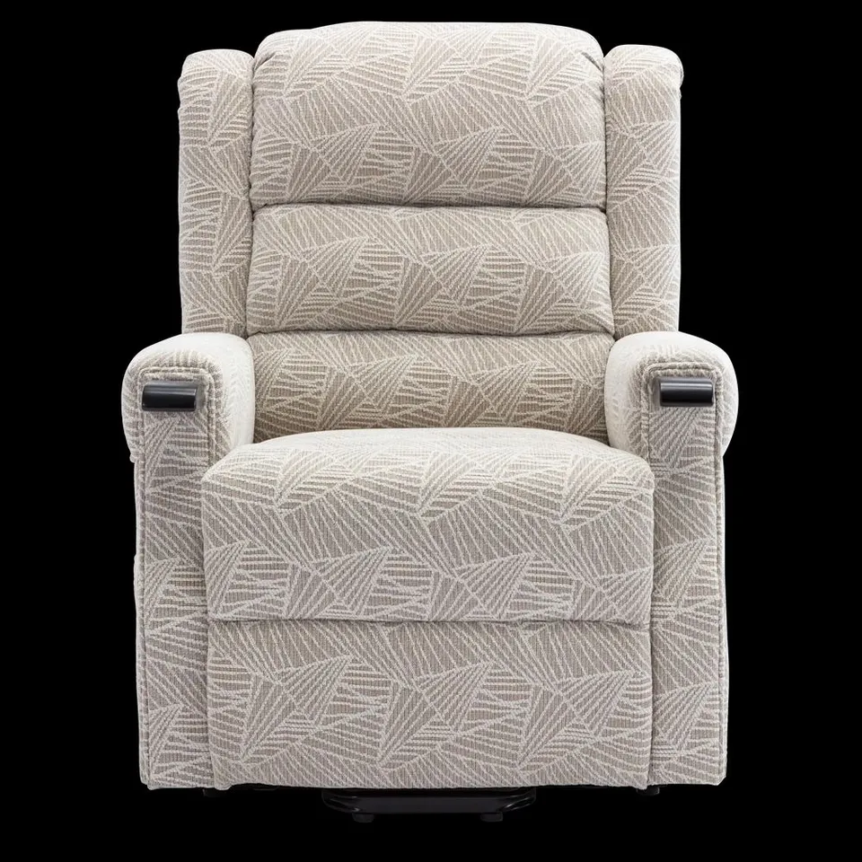 BOXED ASHFIELD DUAL RISE FABRIC RECLINER IN CREAM (2 BOXES)