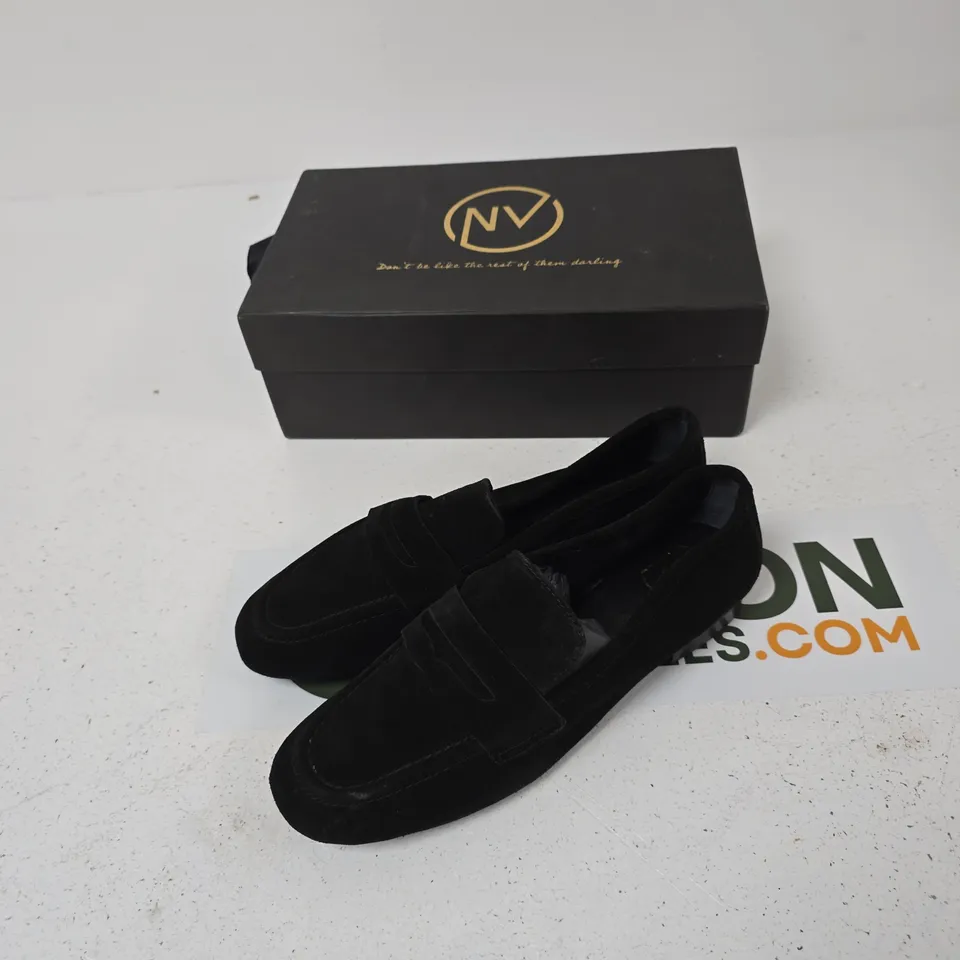 NV ZOIE BLACK SUEDE LOAFERS – WOMEN’S UK SIZE 6