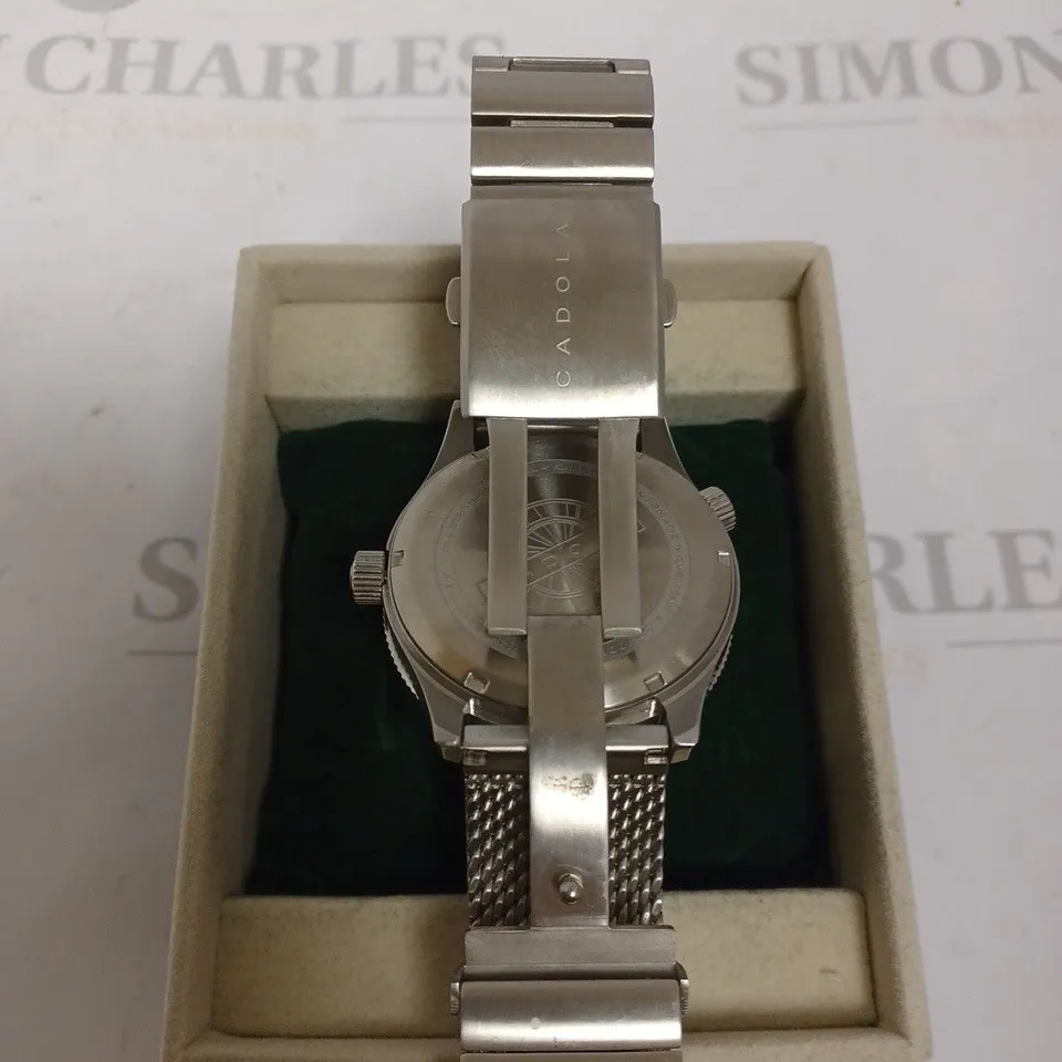 BOXED CADOLA STAINLESS STEEL AUTOMATIC WATCH SILVER