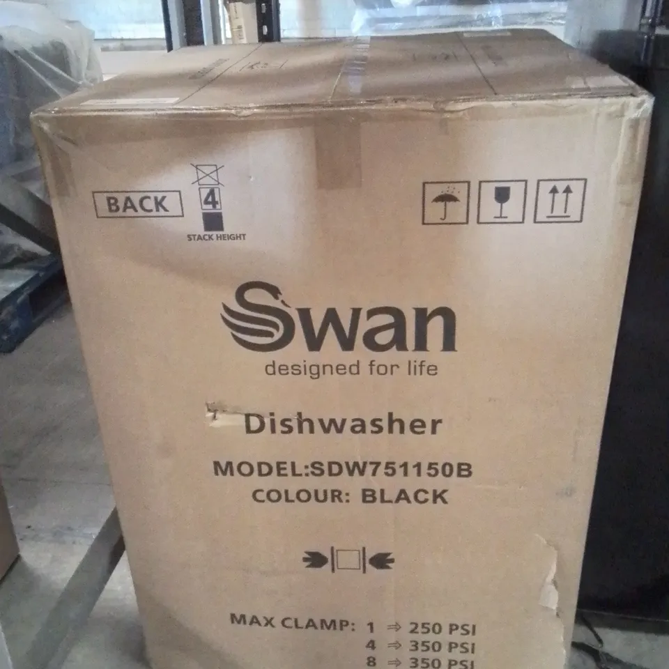 BOXED SWAN SDW751150B 12-PLACE FULLSIZE DISHWASHER - BLACK