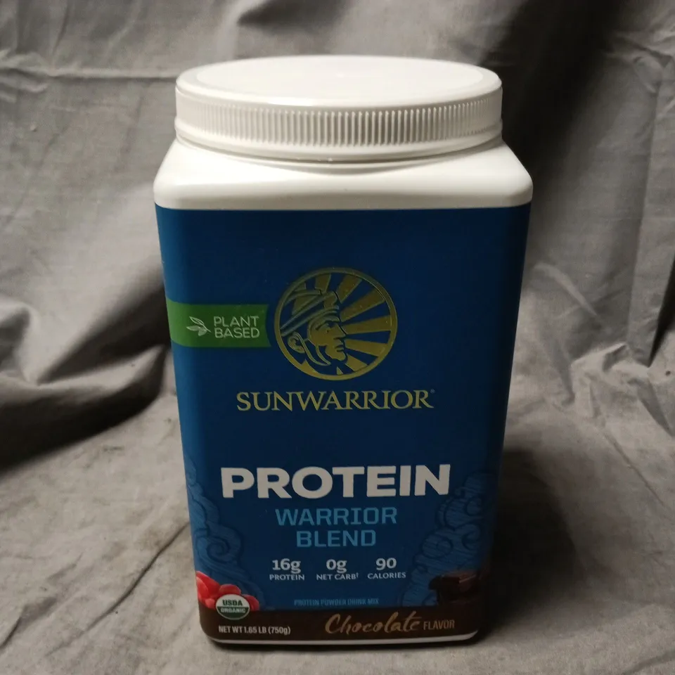 SUNWARRIOR PROTEIN WARRIOR BLEND – CHOCOLATE FLAVOR, PLANT-BASED PROTEIN POWDER