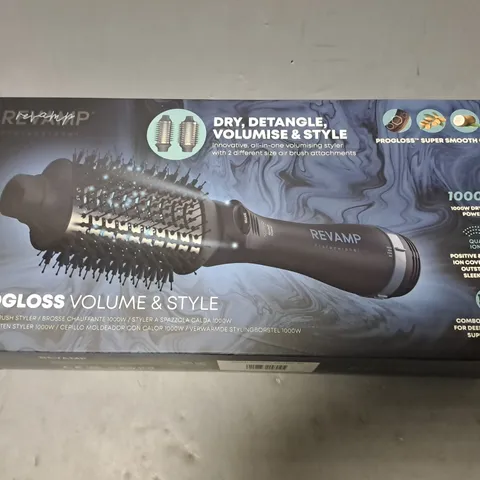 BOXED REVAMP PROGLOSS VOLUME & STYLE 1000W HOT BRUSH STYLER 