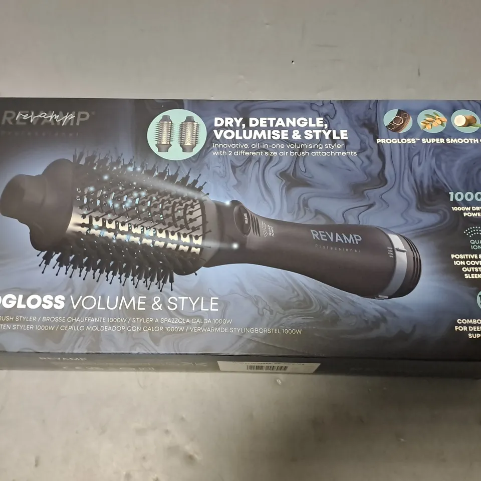 BOXED REVAMP PROGLOSS VOLUME & STYLE 1000W HOT BRUSH STYLER 
