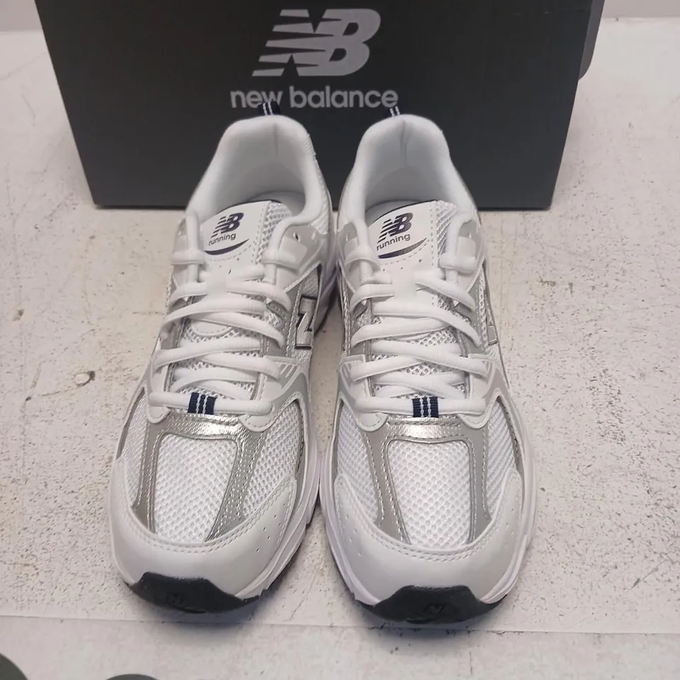 NEW BALANCE GR530SB1 MEN'S RUNNING SHOES – WHITE/SILVER UK 5.5