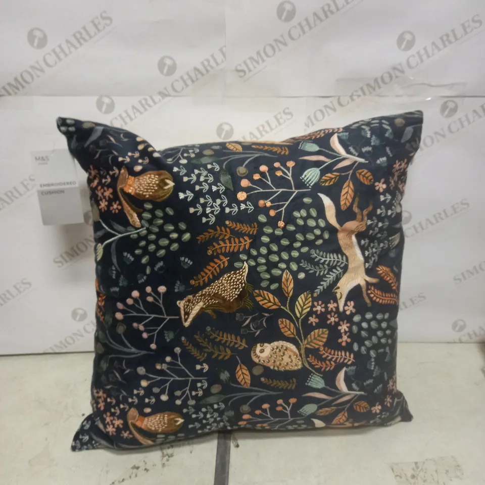 M&S EMBROIDERED CUSHION 