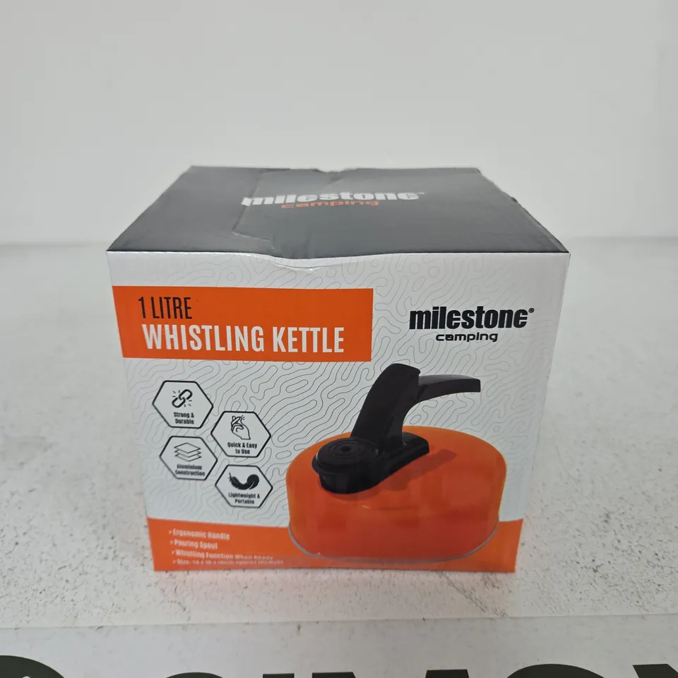 MILESTONE CAMPING 1 LITRE WHISTLING KETTLE