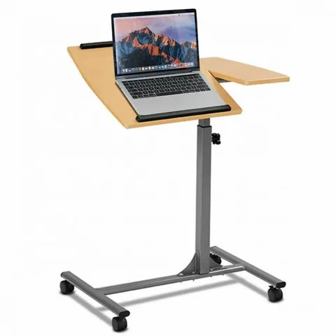 BOXED COSTWAY WHEELABLE BROWN LAPTOP TABLE