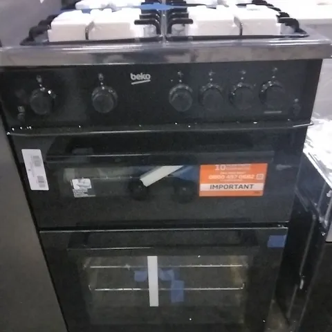 BEKO KDG611K FREESTANDING DOUBLE OVEN GAS COOKER BLACK