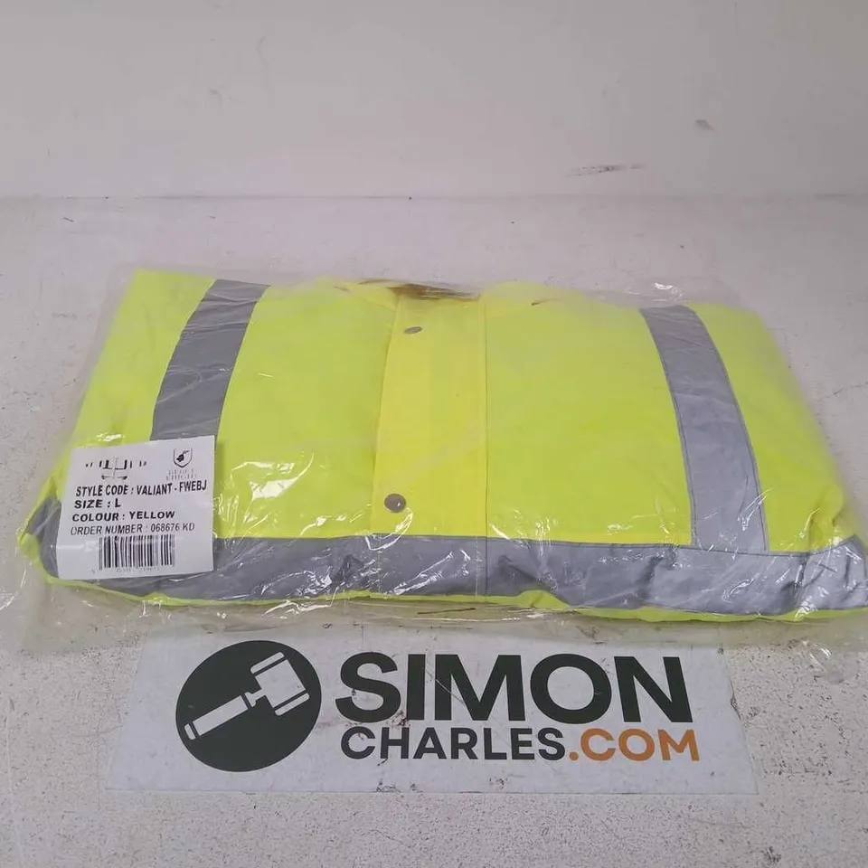 HI-VIS YELLOW SAFETY JACKET, SIZE L
