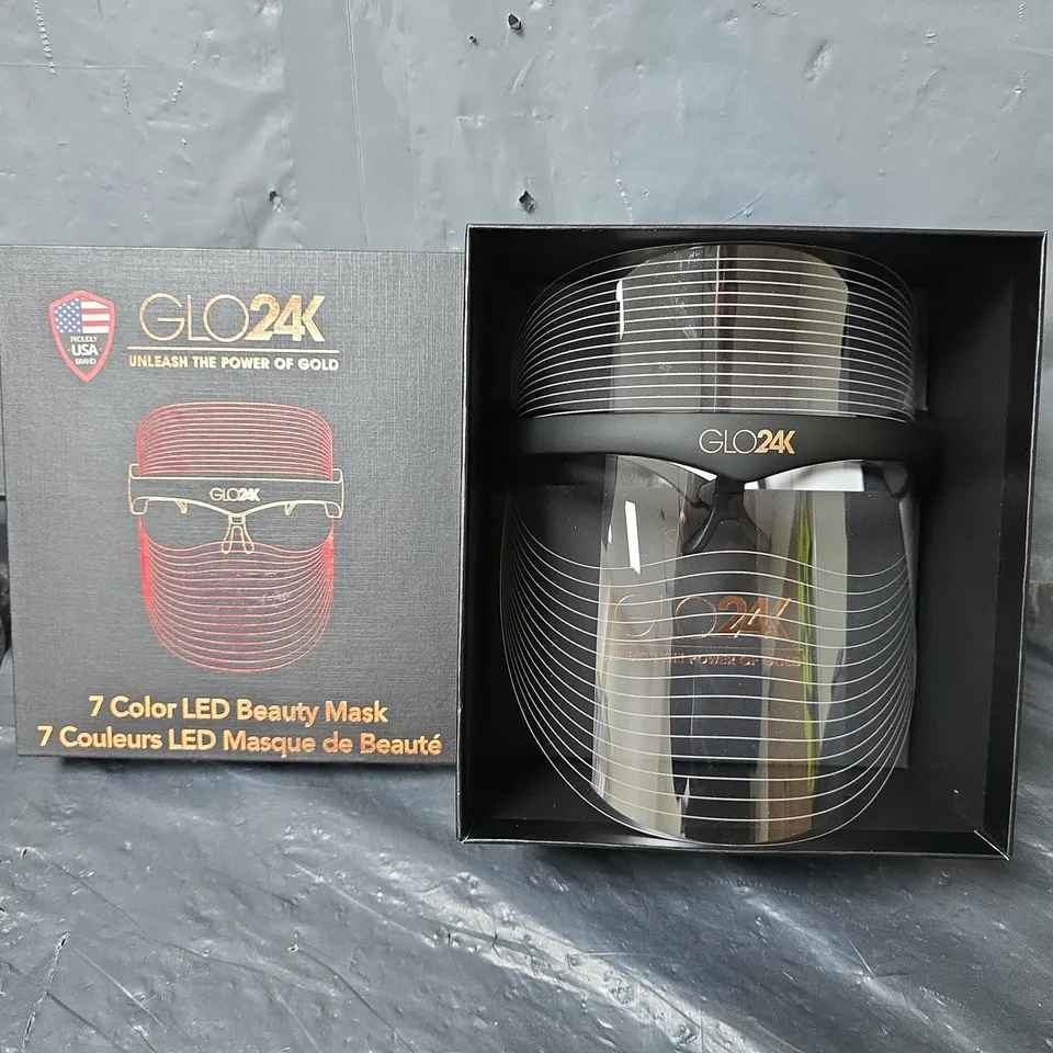 BOXED GLO24K 7 COLOUR LED BEAUTY MASK