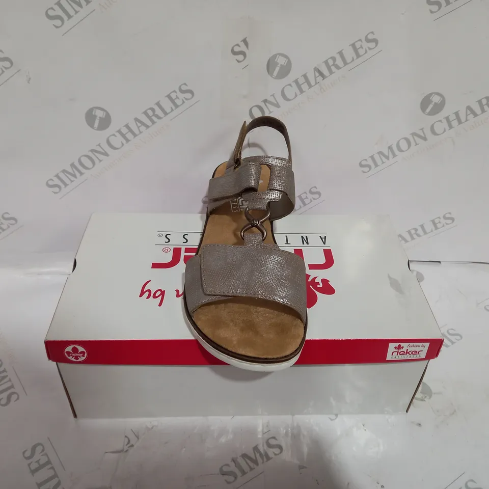 BOXED RIEKER BIEGE OPEN TOE SANDALS SIZE 39