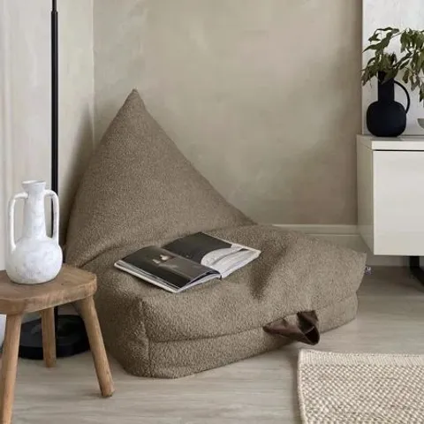 BAGGED 100% POLYESTER REFILLABLE CLASSIC BEAN BAG - OAT