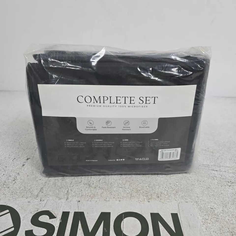 COMPLETE SET DUVET COVER SET – KING SIZE